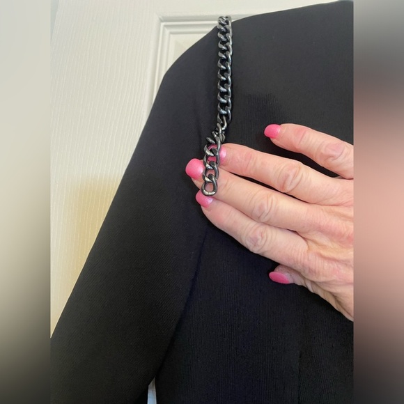 NWT- DKNY Black Chain shoulder accented
Stunning Dress - Picture 4 of 7